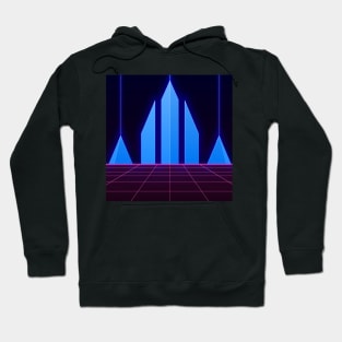 Nights in Neon Blue Hoodie